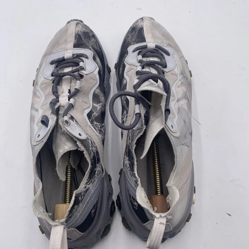 Nike‎ Kendrick Lamar x React Element 55 Pure Platinum Shoes Size 10 Cleaned